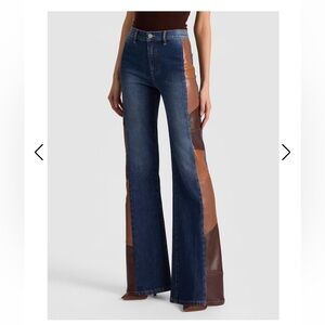 Alice + Olivia Vegan Patchwork Jeans
